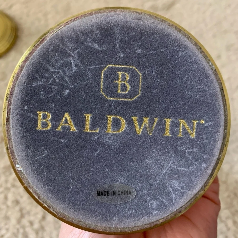 Baldwin Brass Candlestick Holders 7 1/4 High